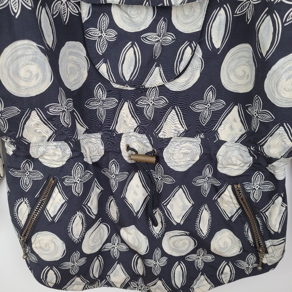 VTG NILS Ski Jacket Womans Size 6 Floral Pattern Black White Snowboard Winter - Picture 10 of 16